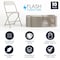 Flash Furniture Hercules Series Plastic Folding Chair Beige - 10 LB Weight Capacity Comfortable Event Chair - Lightweight Folding Chair, PK10 10-LE-L-3-BEIGE-GG - alternate 7